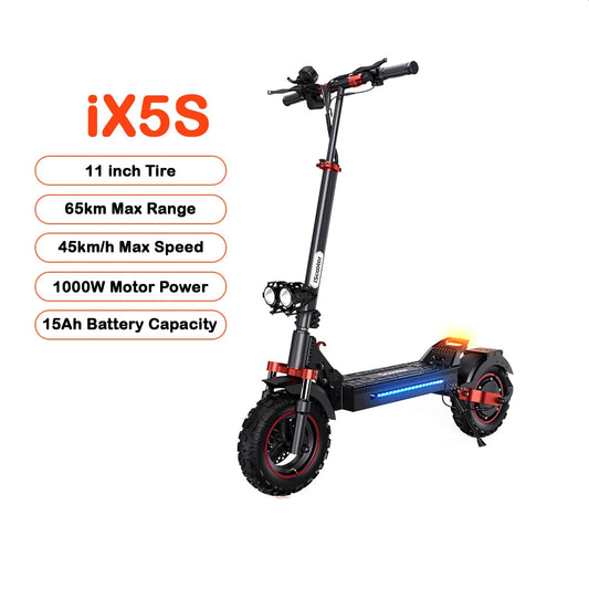 IX5s Electric Scooter 15Ah 1000W power Kick Scooter Anti-skid Off Road Pneumatic fire 65km row 45 km/h Scooter - Cilla Scooters