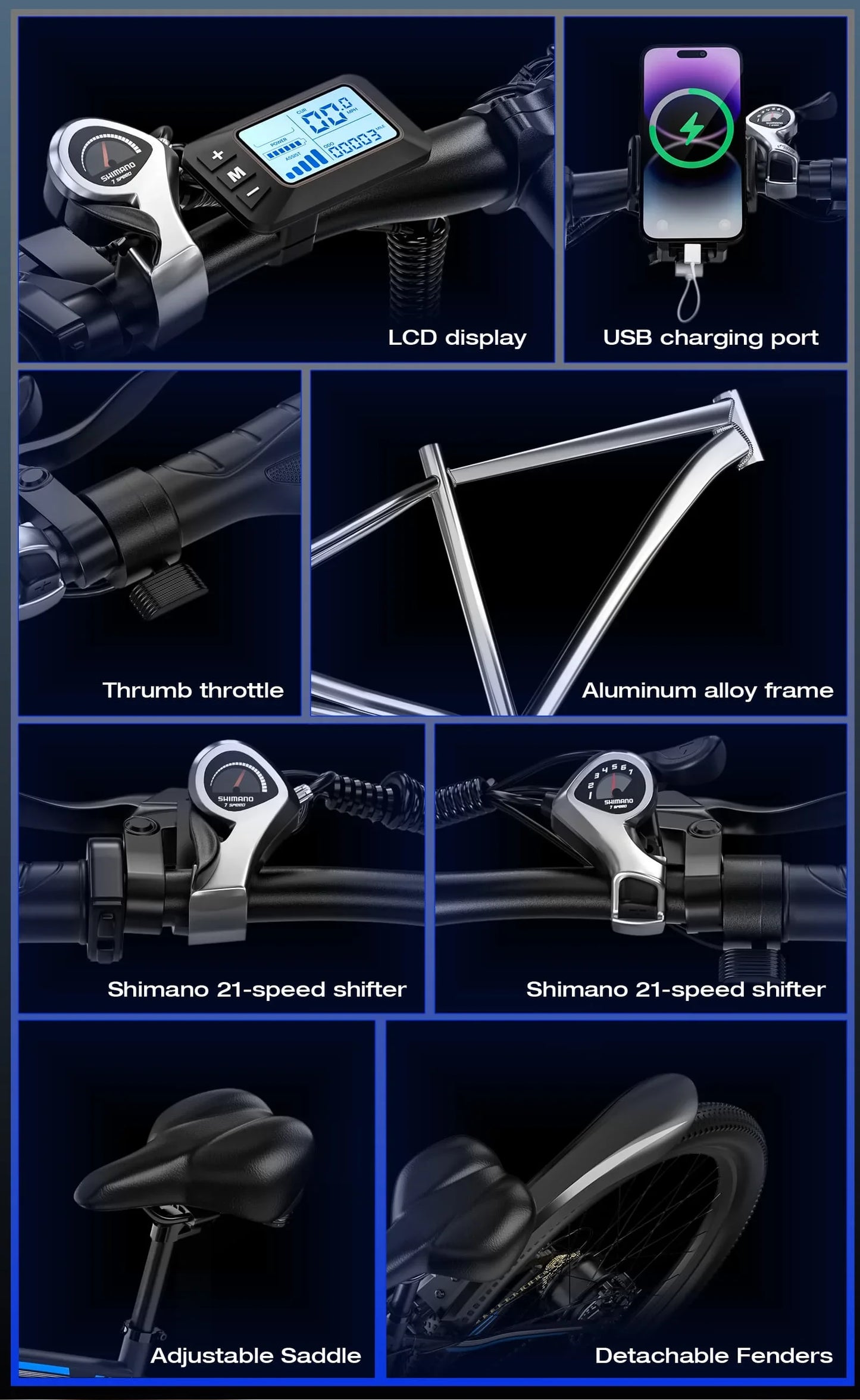 E-BYCCO E8 E-bike 750W Motor 48V17.5AH Removable Battery Electric Bike 29” Tire Mountain Snow Off-road Adult Electric Bicycle