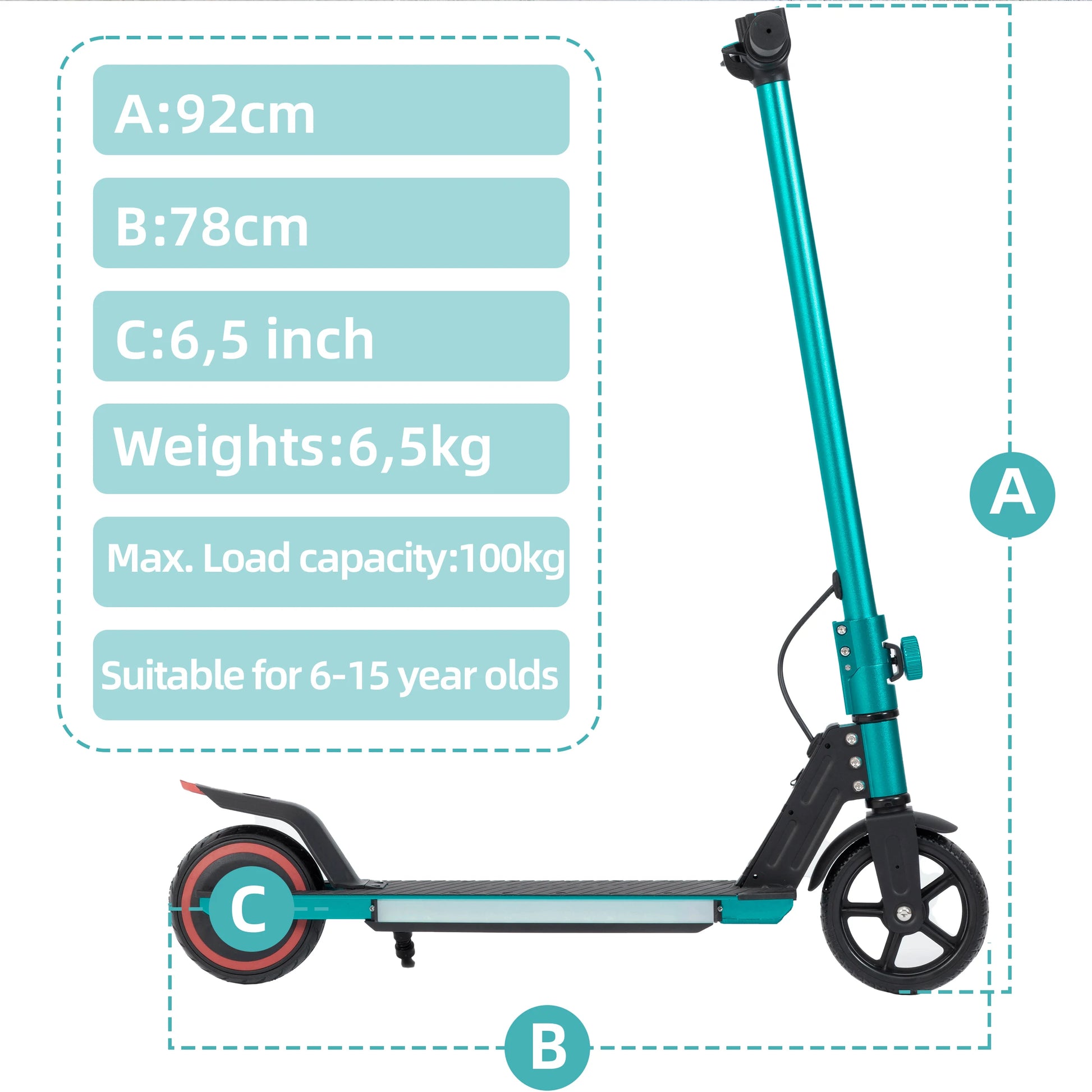 Kids E-scooter Vankel S32 Foldablefor Ages 6-12 12 km/h - Cilla Scooters