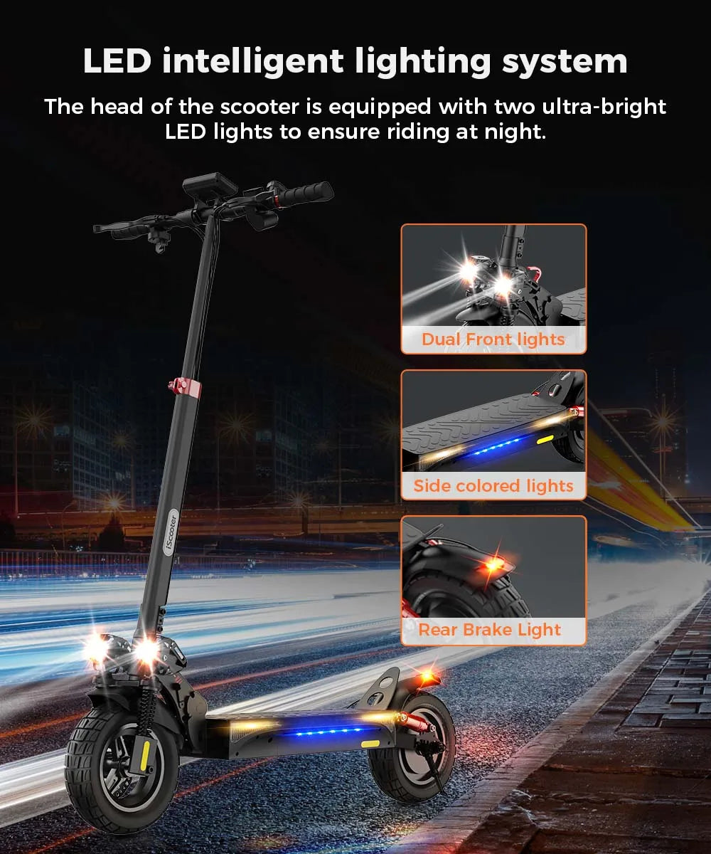 800W 15Ah Electric Scooter 10inch Powerful Electric Kick Scooter Anti-skid Off-road Tire 45km Range eScooter 45km/h With App - Cilla Scooters