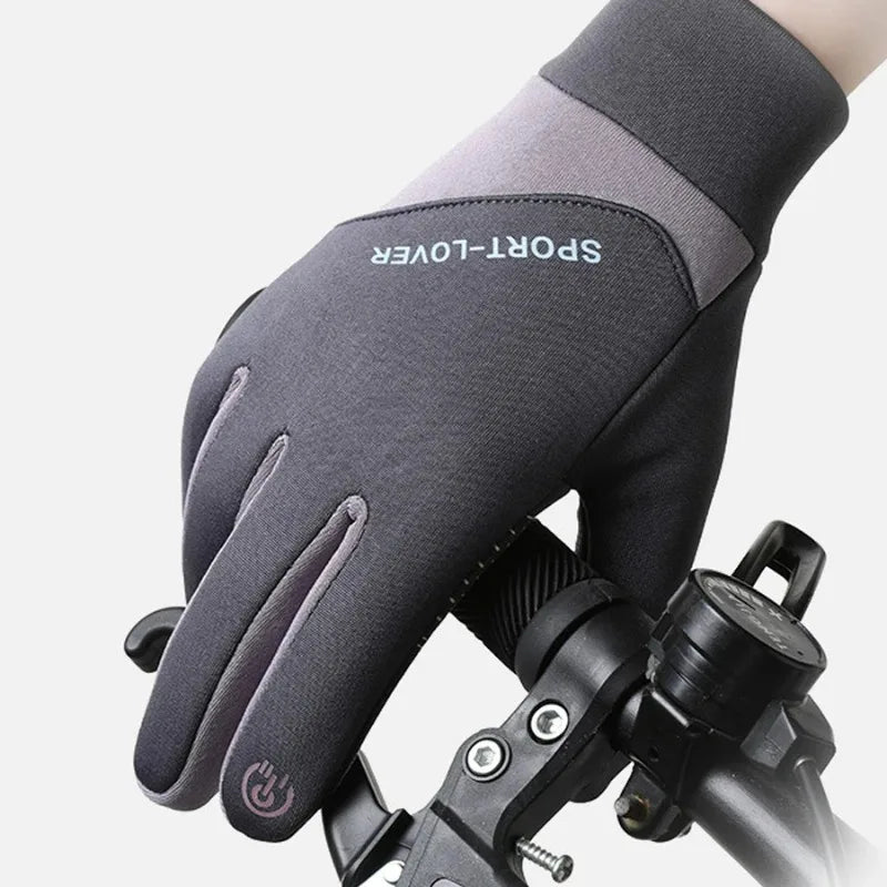 Winter Cycling Gloves for Men And Women Anti-Slip Touch Screen Compatible Windproof Lining Warm Outdoor Sports Gloves
