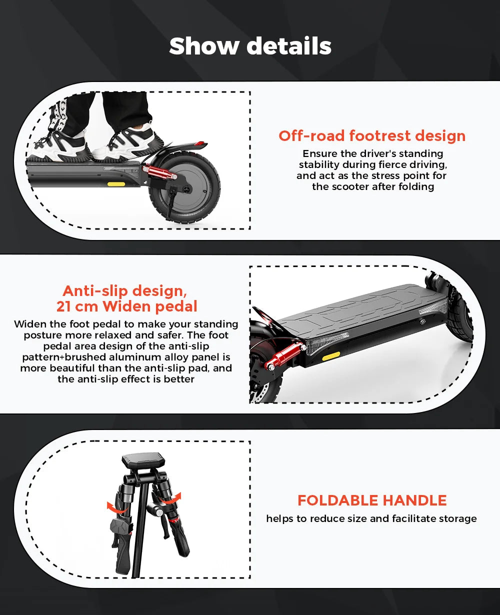 iScooter iX4 Electric Scooter 800W Motor 48V 15Ah 40-45km Range 45km/h Speed Dual Disc Brake foldable Off-Road eScooter With App - Cilla Scooters