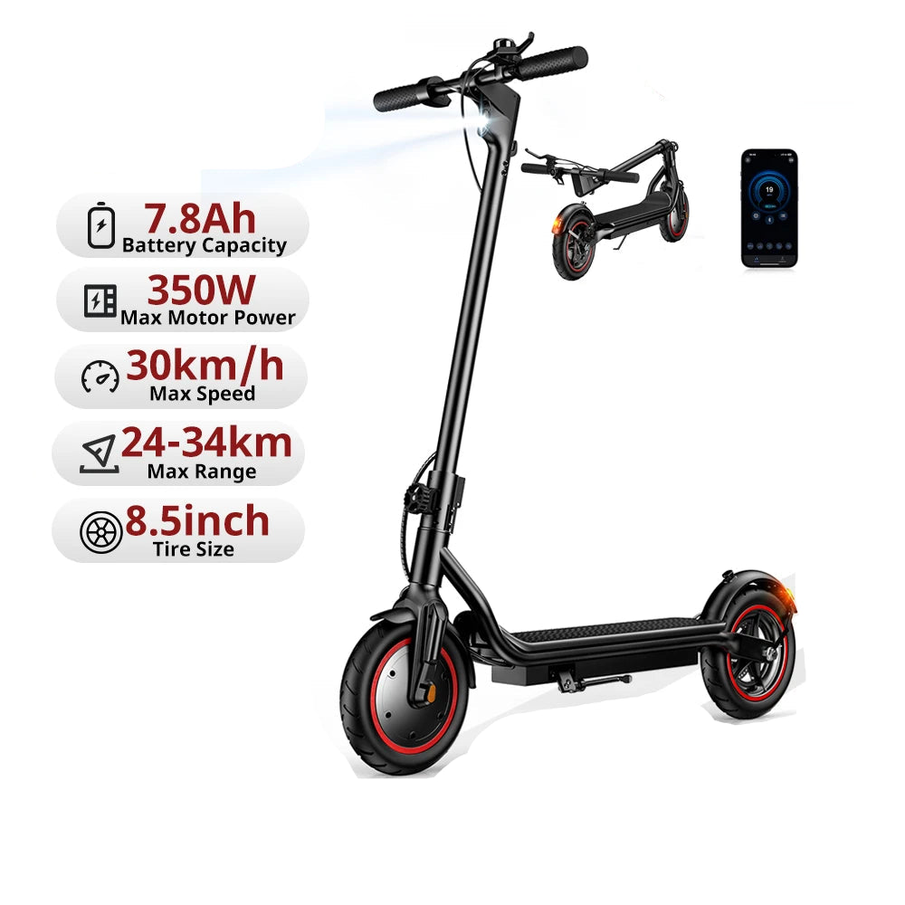 W5 E-scooter Inflatable Tire 30km/h Dual Brake With APP - Cilla Scooters