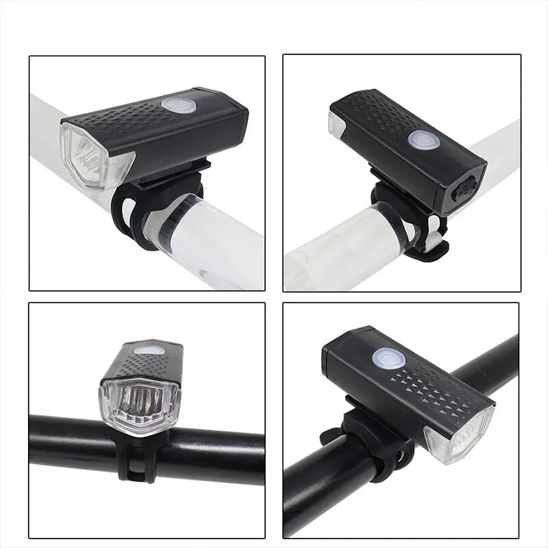 USB Rechargeable Bike Light Set Front Light with Taillight Easy to Install 3 Modes Bicycle Accessories for the Bicycle - Cilla Scooters