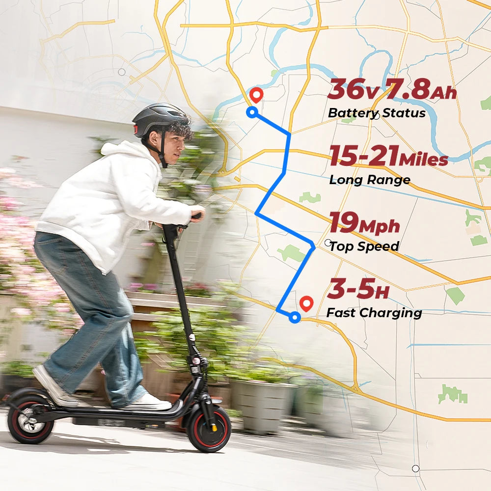 W5 E-scooter Inflatable Tire 30km/h Dual Brake With APP - Cilla Scooters