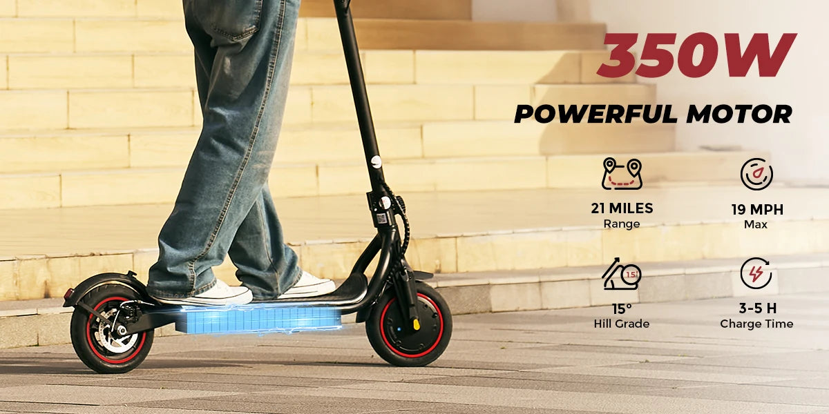 W5 E-scooter Inflatable Tire 30km/h Dual Brake With APP - Cilla Scooters