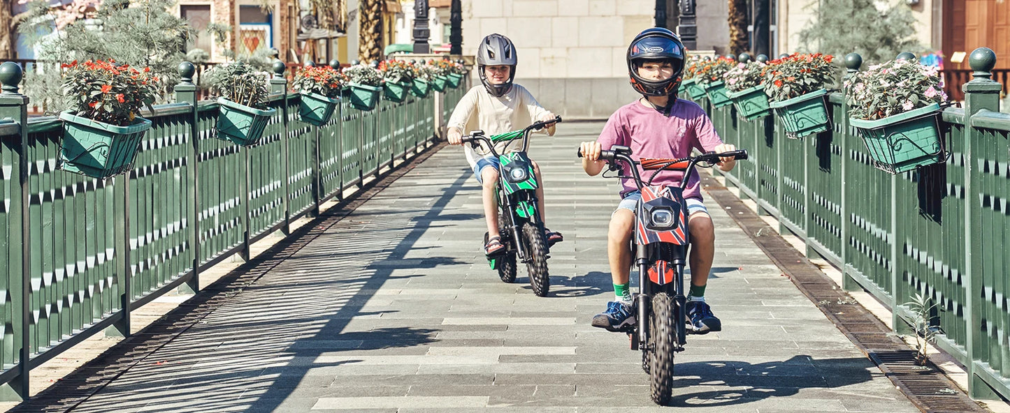Kids E-bike A14, Bluetooth Music, 3 Speed Modes 27km/h - Cilla Scooters
