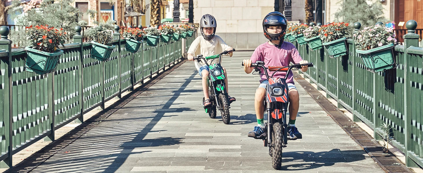 Kids E-bike A14, Bluetooth Music, 3 Speed Modes 27km/h - Cilla Scooters