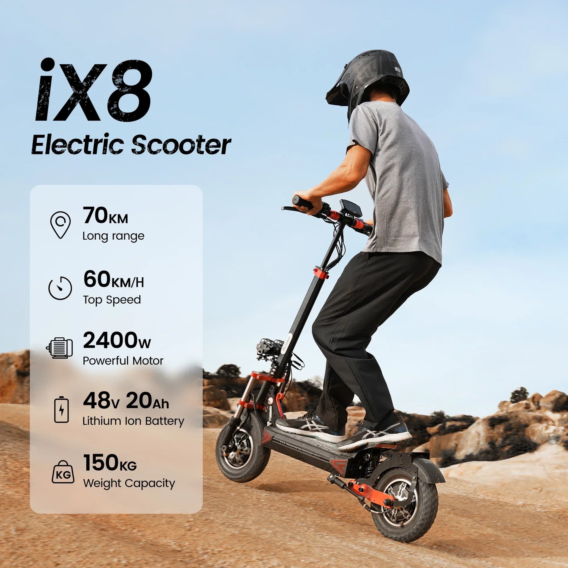 iScooter iX8 Dual Motor 60km/h - Cilla Scooters
