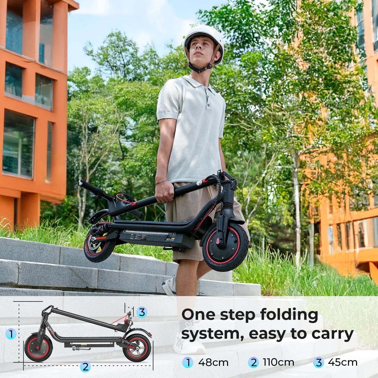 W7 E-scooter 4-Speed Modes 35km/h double shock absorbers - Cilla Scooters