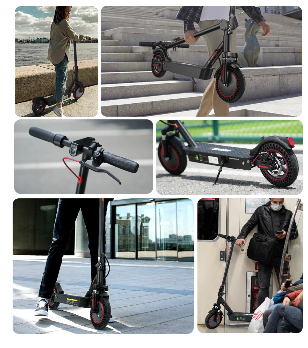 iScooter i9max Electric Scooter 36V 10Ah 500W Motor 40km Max Range 35km/h Speed 10inch Foldable Electric Kick eScooter with App - Cilla Scooters