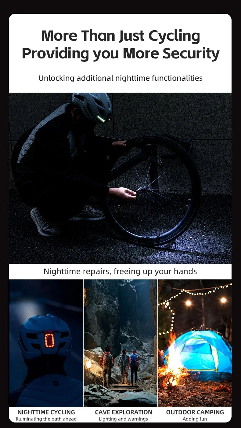 Bicycle Light Helmet Type-C Charging - Cilla Scooters