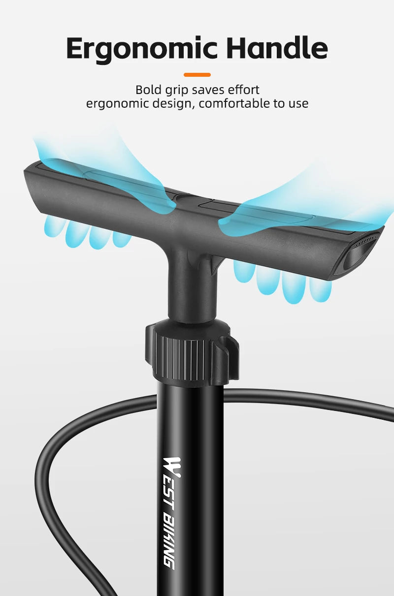 Bicycle Pump 160PSI Portable Steel Vertical Pump - Cilla Scooters