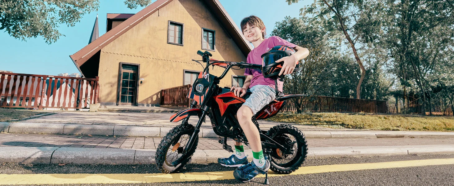 Kids E-bike A14, Bluetooth Music, 3 Speed Modes 27km/h - Cilla Scooters
