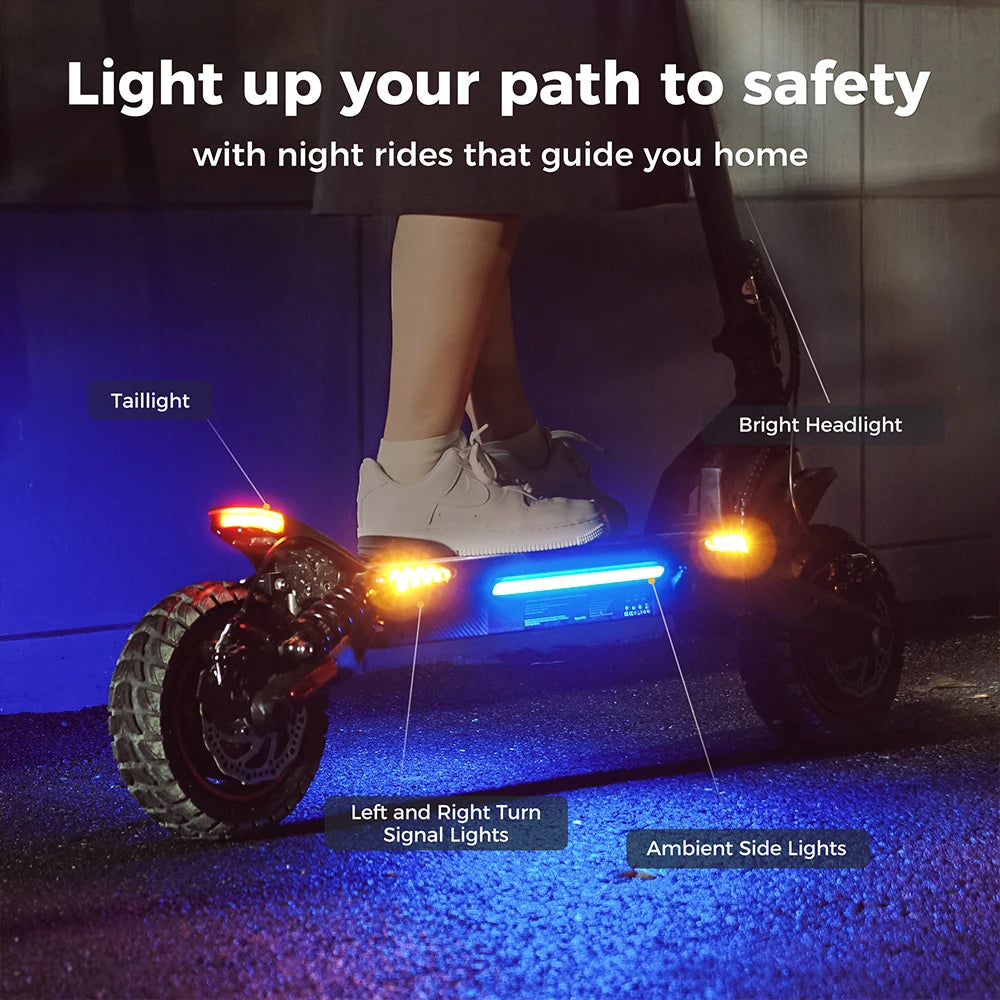 Ix7pro Electric Scooter 17.5Ah 2000W Dual Drive Scooter 10inch Anti-skid Off Road Pneumatic Kick Scooter 60 KM/H Speed with APP - Cilla Scooters