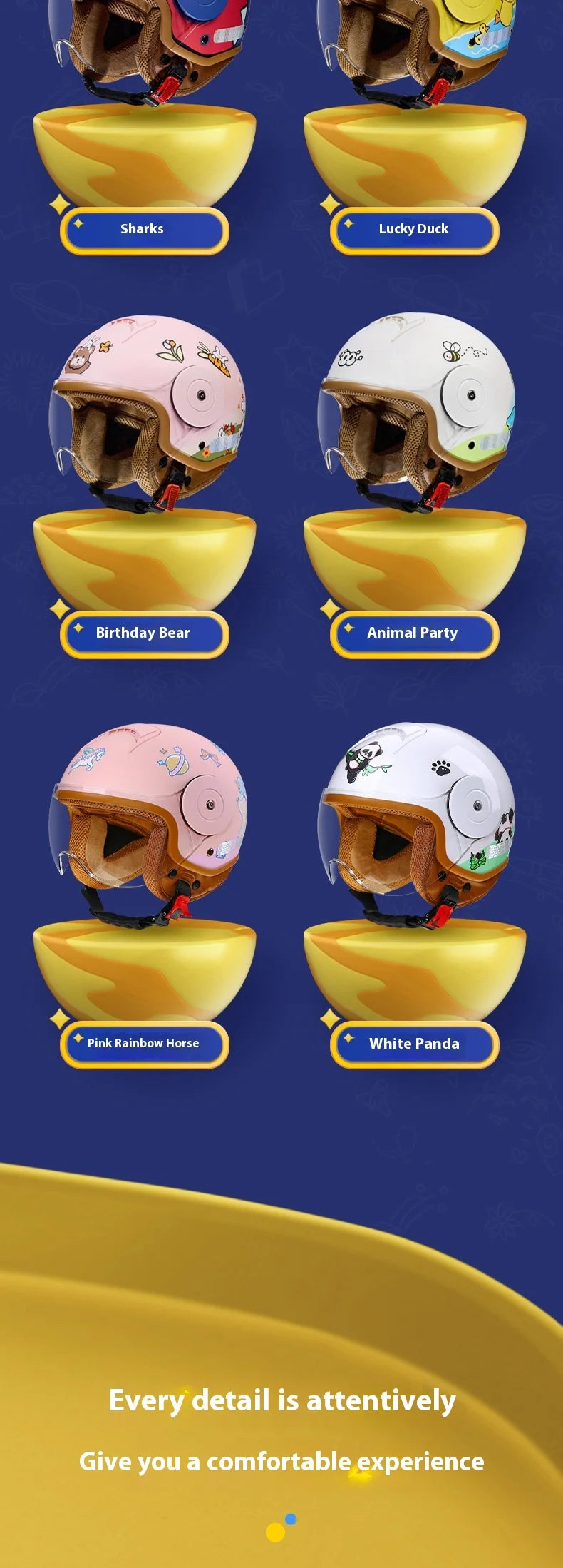 Children`s Helmet Cartoon - Cilla Scooters