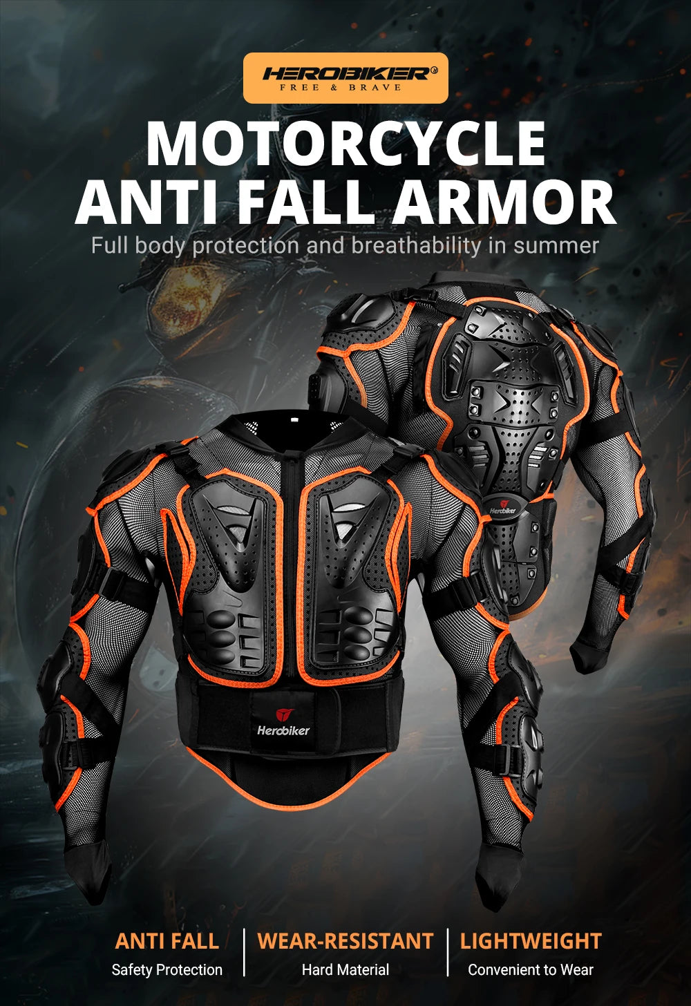 New Motorcycle Jackets Men's Full Body Armor Protection Jackets Motocross Enduro Racing Moto Protective Equipment Clothes S-4XL - Cilla Scooters