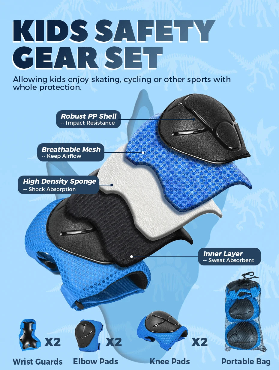 Protection kit for kids Head, Knee and Elbow Pad Sets