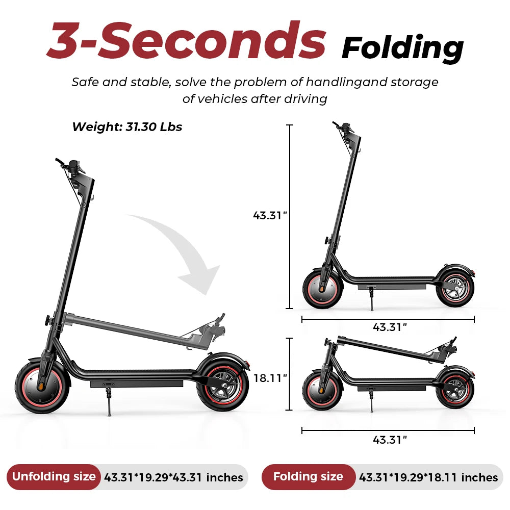 W5 E-scooter Inflatable Tire 30km/h Dual Brake With APP - Cilla Scooters