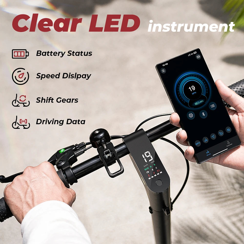 W5 E-scooter Inflatable Tire 30km/h Dual Brake With APP - Cilla Scooters