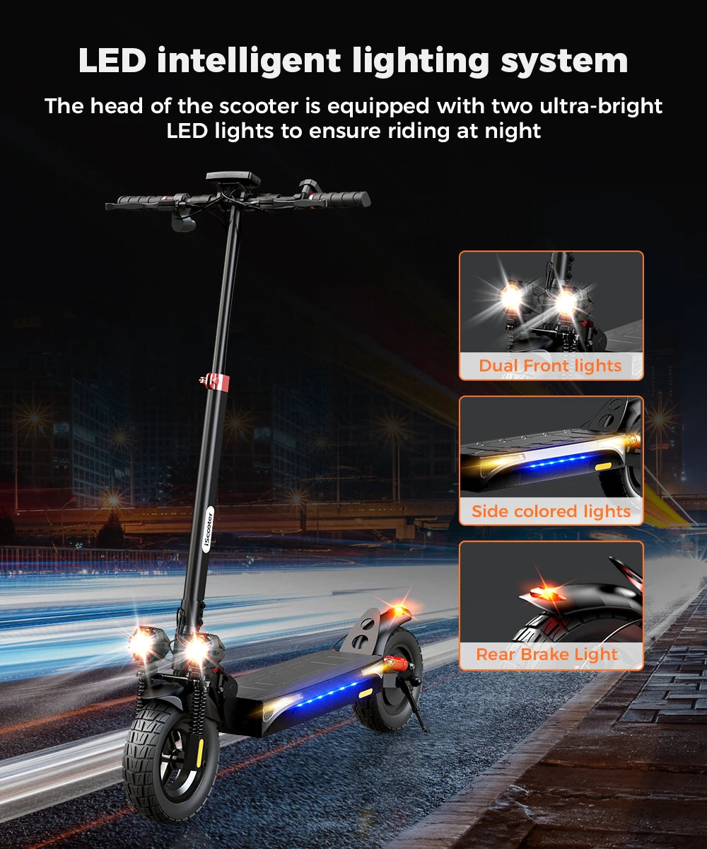 iScooter iX4 Electric Scooter 800W Motor 48V 15Ah 40-45km Range 45km/h Speed Dual Disc Brake foldable Off-Road eScooter With App - Cilla Scooters