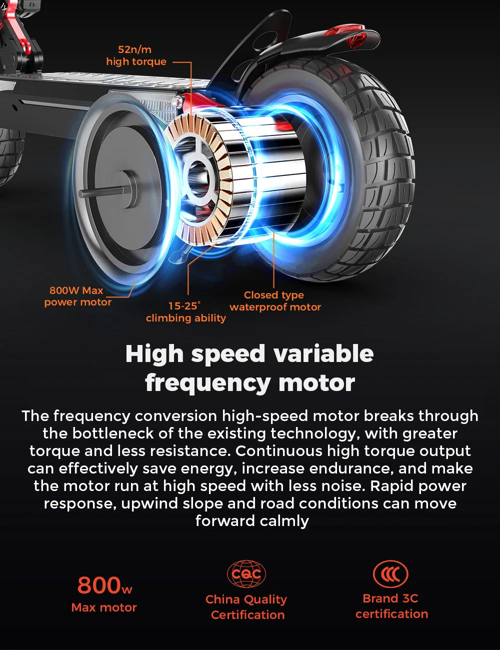 iScooter iX4 Electric Scooter 800W Motor 48V 15Ah 40-45km Range 45km/h Speed Dual Disc Brake foldable Off-Road eScooter With App - Cilla Scooters