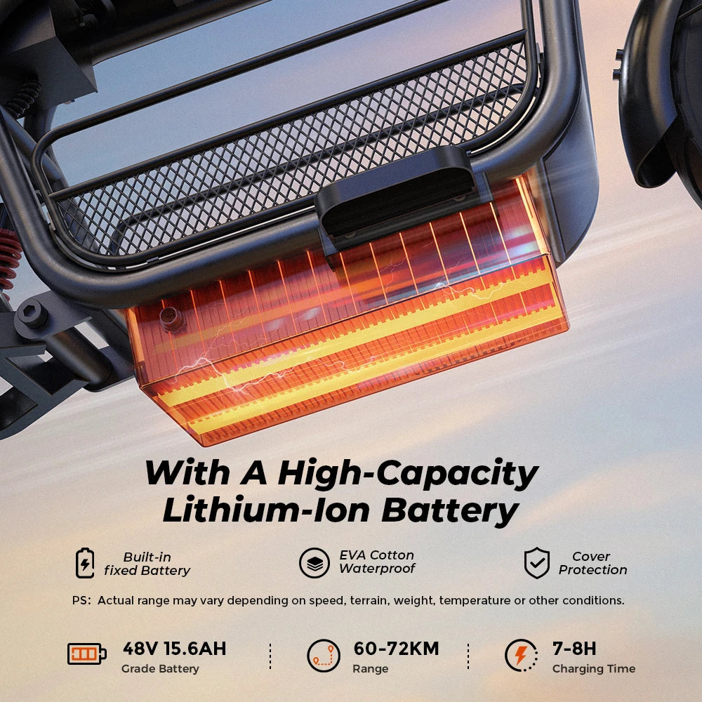 iScooter DX5 E-scooter With Seat and Basket 55KM/h - Cilla Scooters