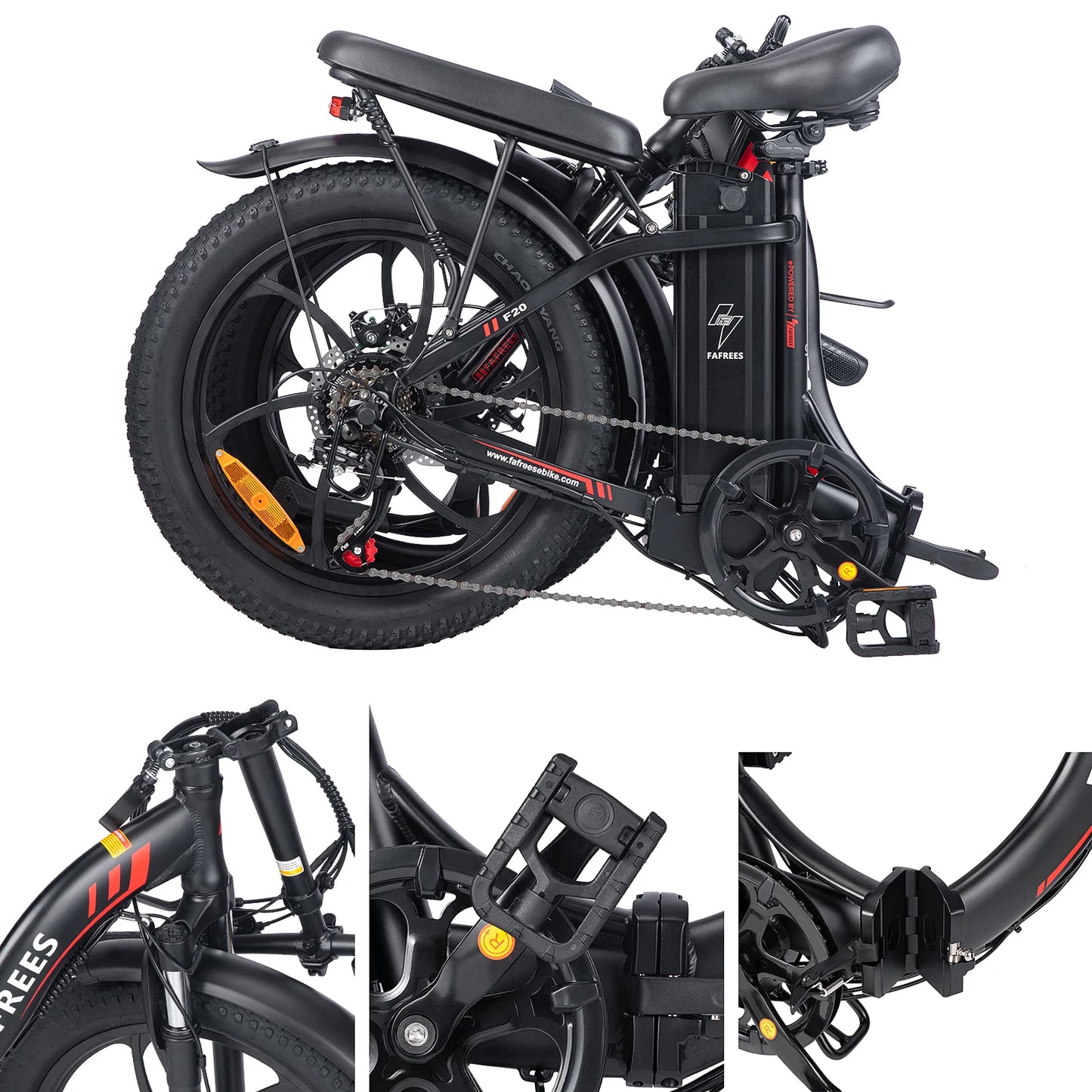 Fafrees F20 250W 20" Folding Electric Bike 576Wh City E-Bike 36V 16Ah Battery