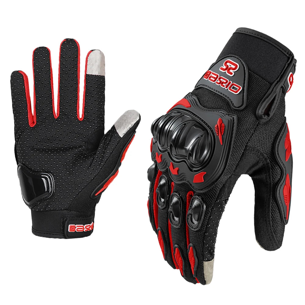 Summer Breathable Full Finger Motorcycle Gloves Touch Screen non slip - Cilla Scooters