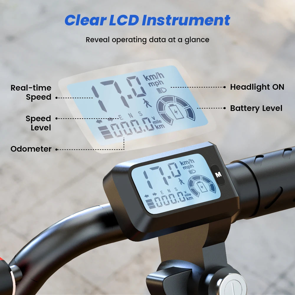 Kids E-bike A14, Bluetooth Music, 3 Speed Modes 27km/h - Cilla Scooters