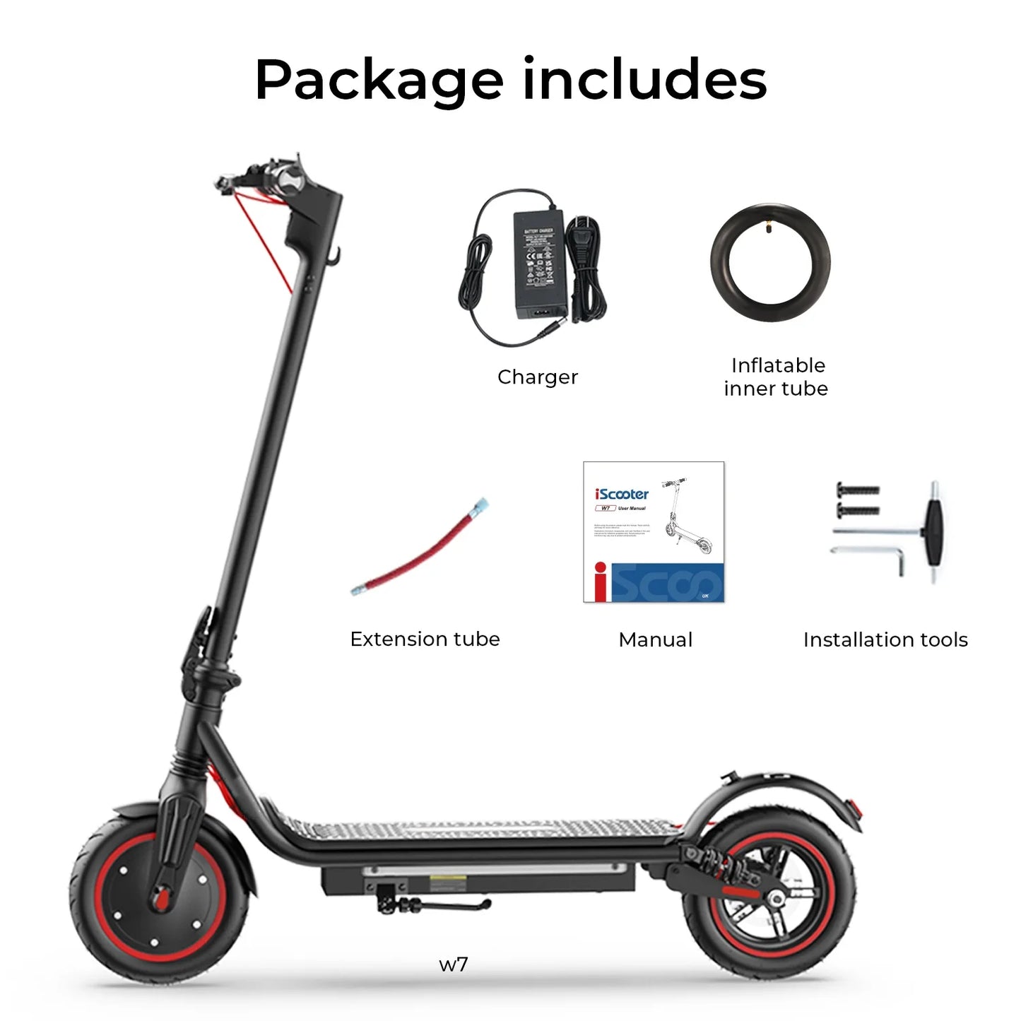 W7 E-scooter 4-Speed Modes 35km/h double shock absorbers - Cilla Scooters