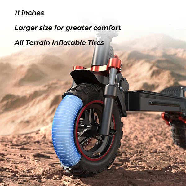 iScooter iX5S Electric Scooter Rear Drive Off-Road 11 Inch Tire 1000W 48V Range 65km Max Speed 45km/h Foldable Electric eScooter - Cilla Scooters