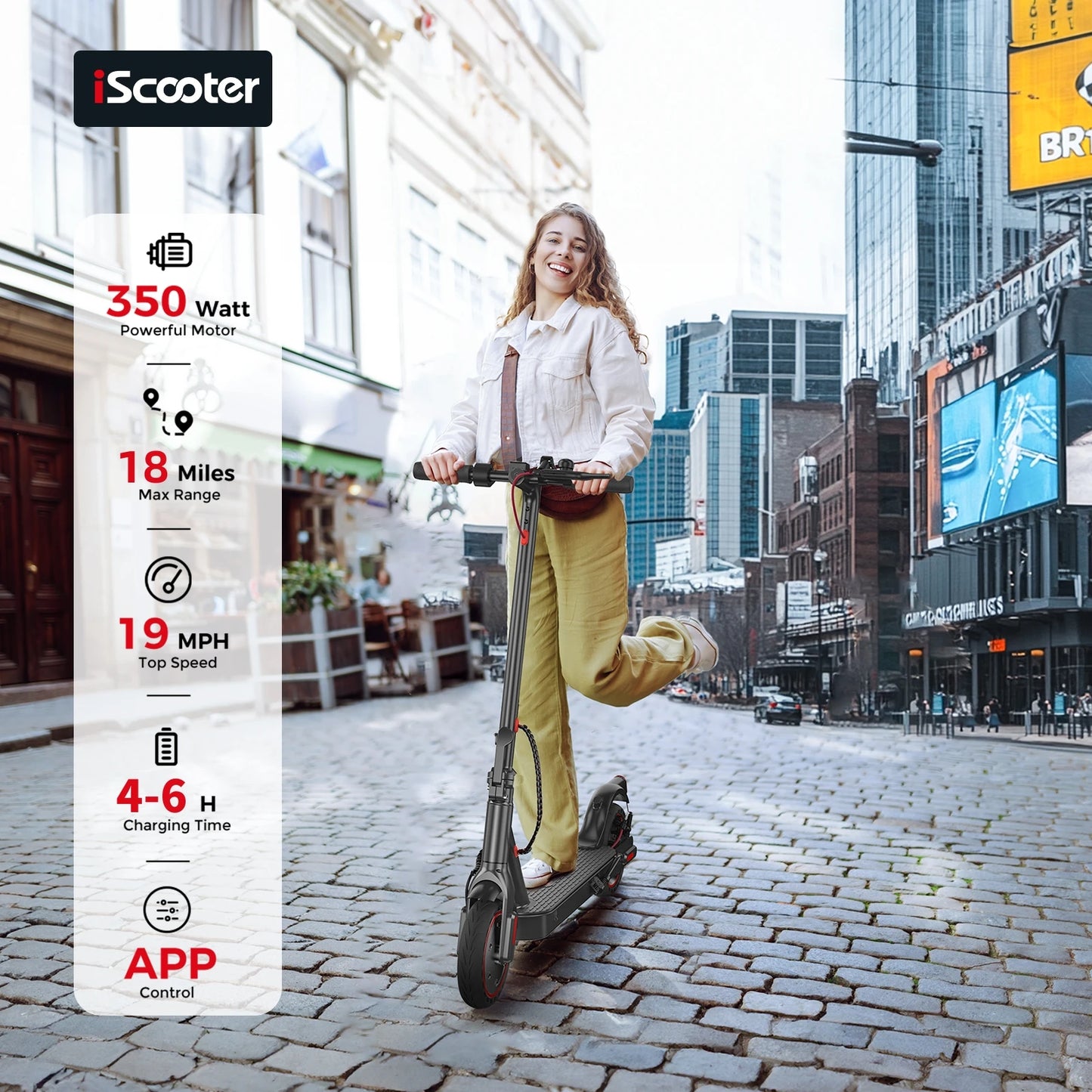 i9 E-scooter 30km/h with APP included