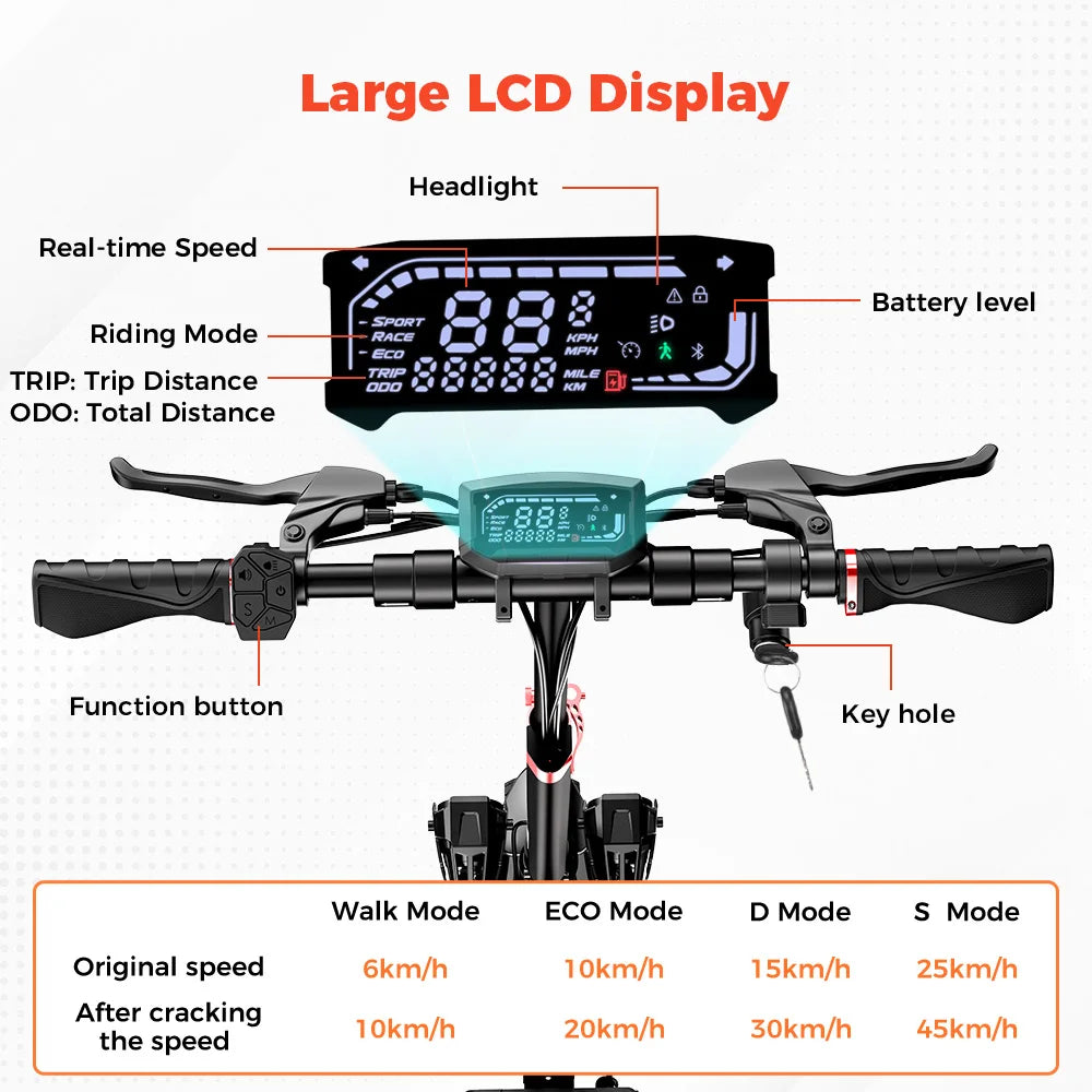 iScooter iX4 Electric Scooter 800W Motor 48V 15Ah 40-45km Range 45km/h Speed Dual Disc Brake foldable Off-Road eScooter With App - Cilla Scooters