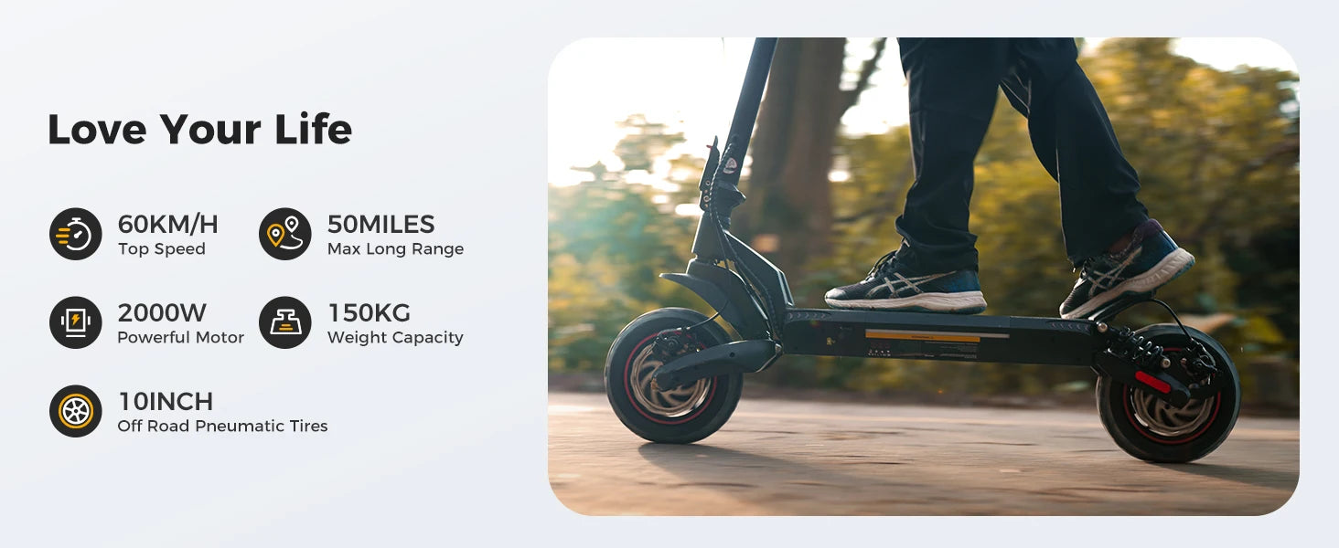 iScooter iX7Pro Foldable E-scooter 60km/h - Cilla Scooters