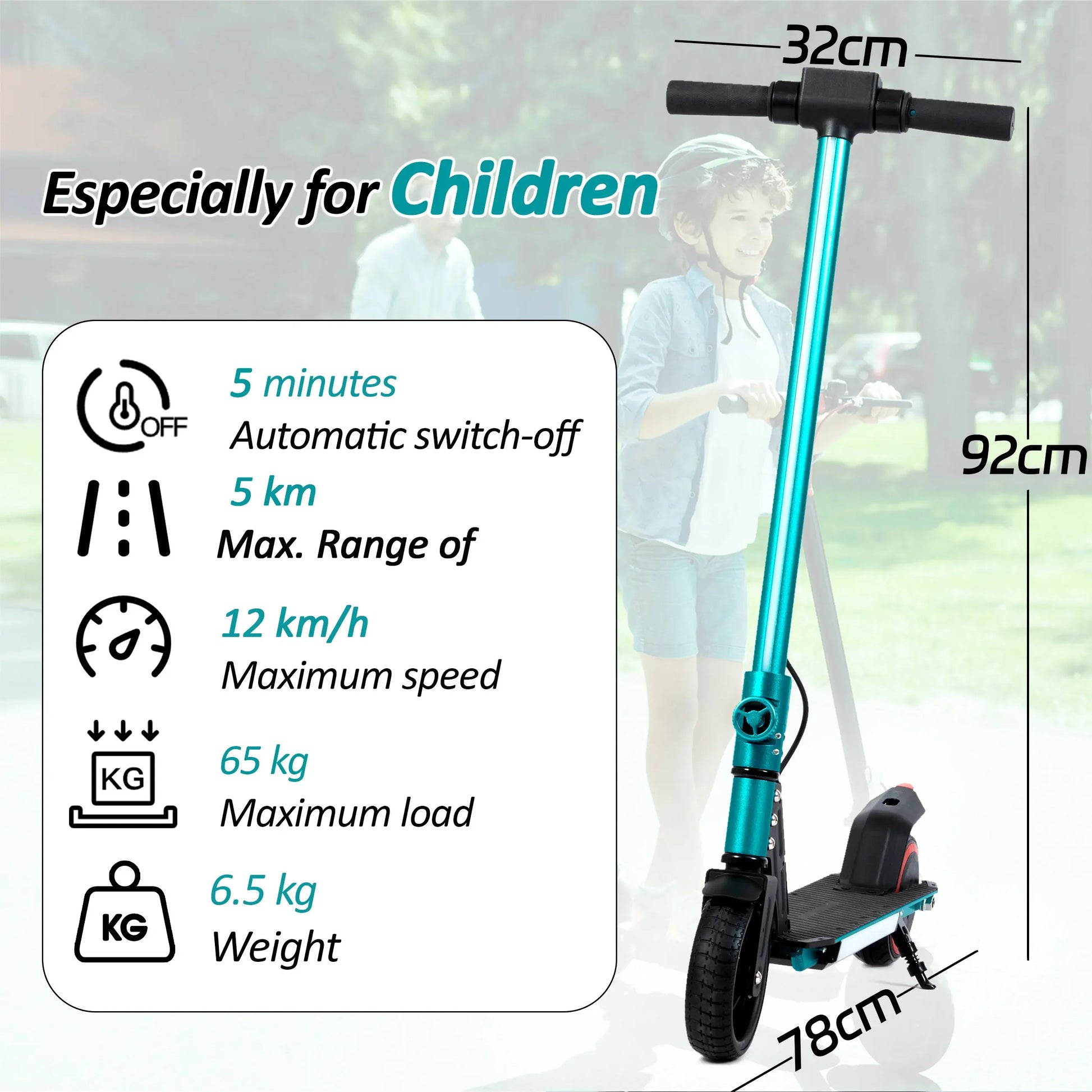Vankel foldable E-Scooter for Kids 6–12 Years 12Km/h - Cilla Scooters
