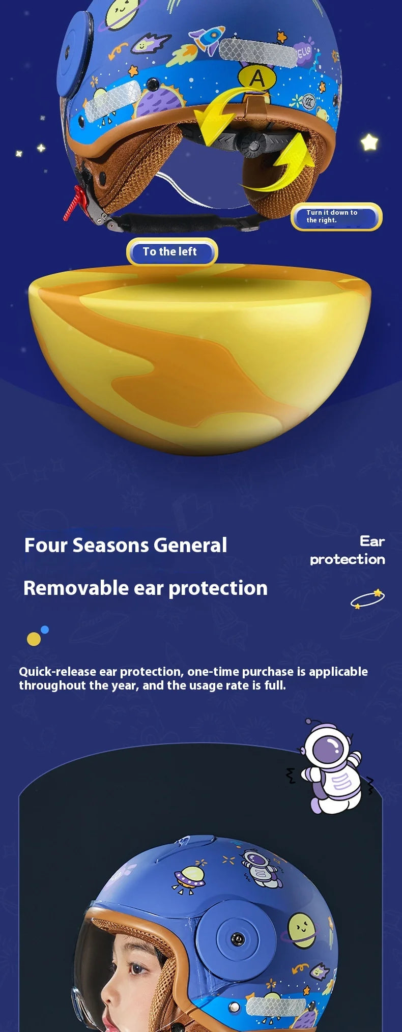 Children`s Helmet Cartoon - Cilla Scooters