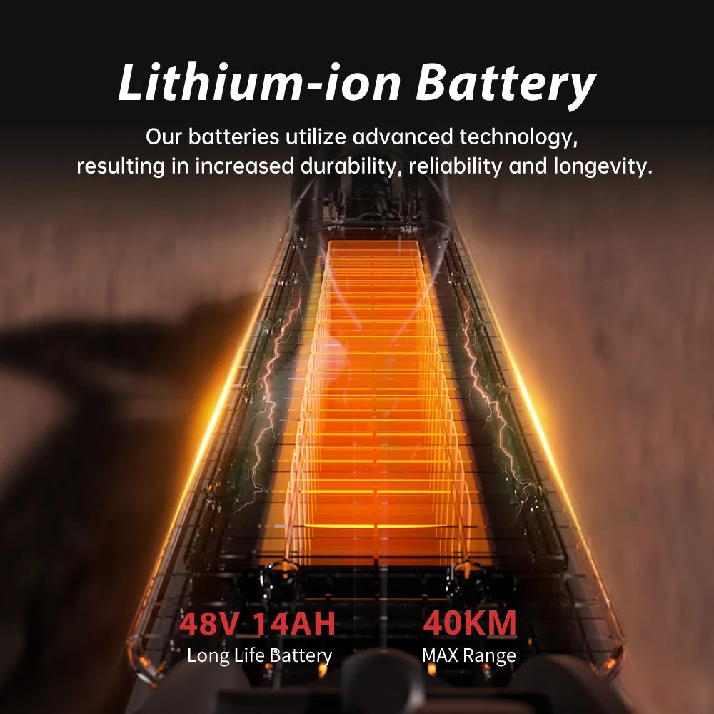 9.3 Inch W8 Electric Scooter 48V 14Ah Battery 750W Motor 30-40km Max Range 40km/h Max speed Dual Suspension E Scooters With App - Cilla Scooters