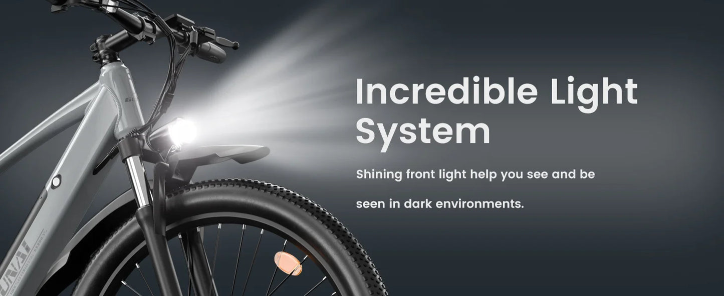 GUNAI GN27 Electric Bike, 750W Motor, 48V 10.4Ah Battery, Torque Sensor, 27.5-inch Tires, 35km/h Max Speed