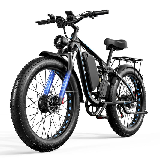 E-BYCCO-Electric Bike EB7Pro, All Terrain Bike with 3000W Motor, 52V 23AH Waterproof Battery, 7-Speed Hydraulic Oil Brake, 26x4.