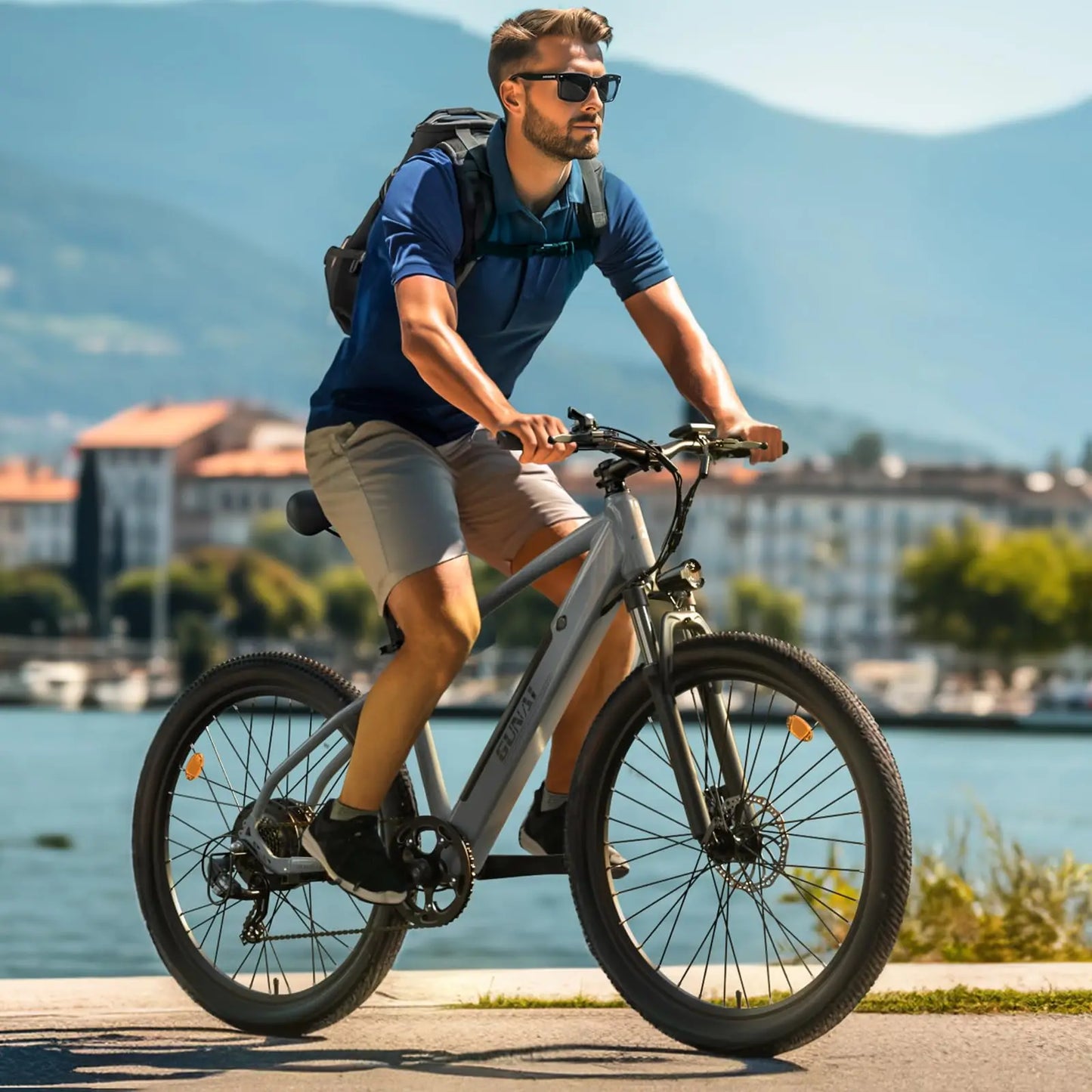 GUNAI GN27 Electric Bike, 750W Motor, 48V 10.4Ah Battery, Torque Sensor, 27.5-inch Tires, 35km/h Max Speed