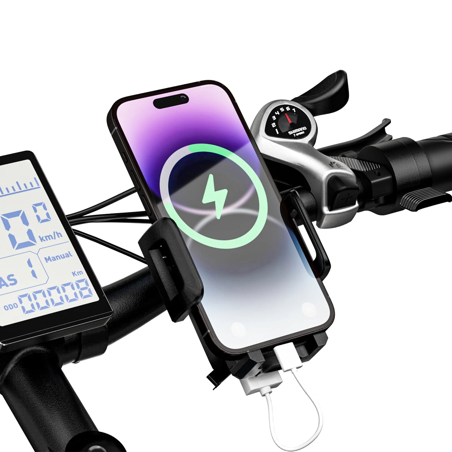 E-BYCCO-Electric Bike EB7Pro, All Terrain Bike with 3000W Motor, 52V 23AH Waterproof Battery, 7-Speed Hydraulic Oil Brake, 26x4.