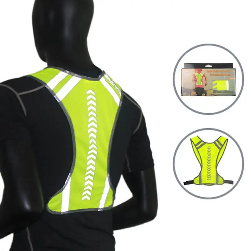 Reflective Outdoor Cycling Safety Protective Vest Bike Bicycle Harness Night Running Jogging Vest Men Women