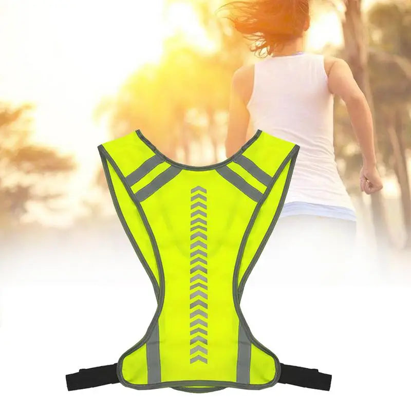 Reflective Outdoor Cycling Safety Protective Vest Bike Bicycle Harness Night Running Jogging Vest Men Women