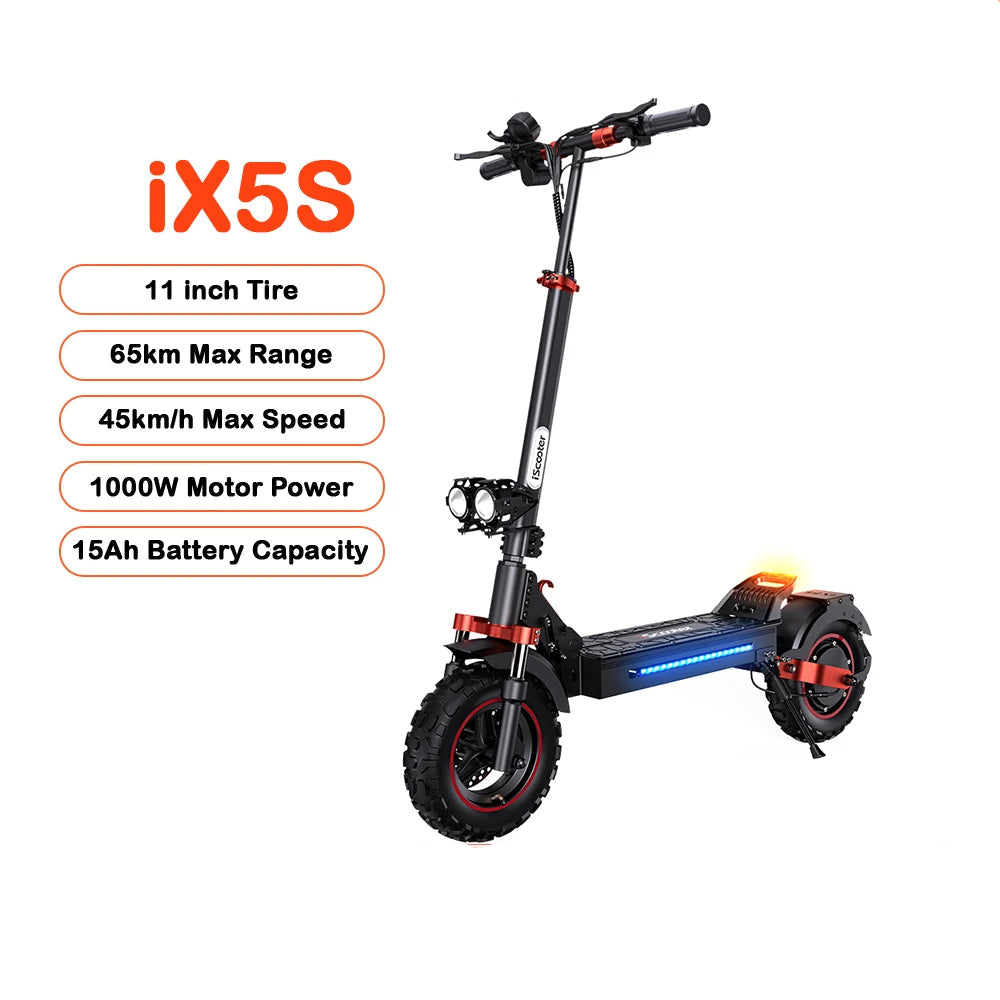 IX5s Electric Scooter 15Ah 1000W power Kick Scooter Anti-skid Off Road Pneumatic fire 65km row 45 km/h Scooter - Cilla Scooters