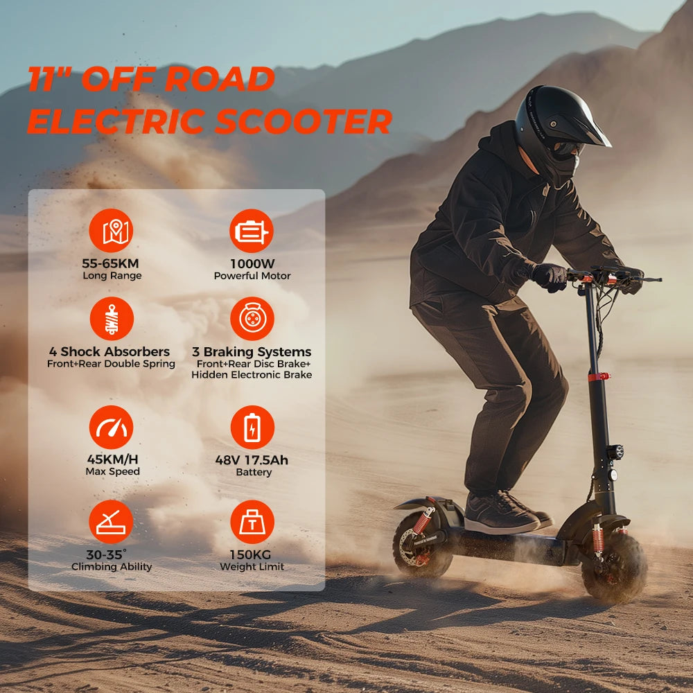 iScooter E-scooter 45km/h Anti-skid Off-Road Tire Scooters - Cilla Scooters