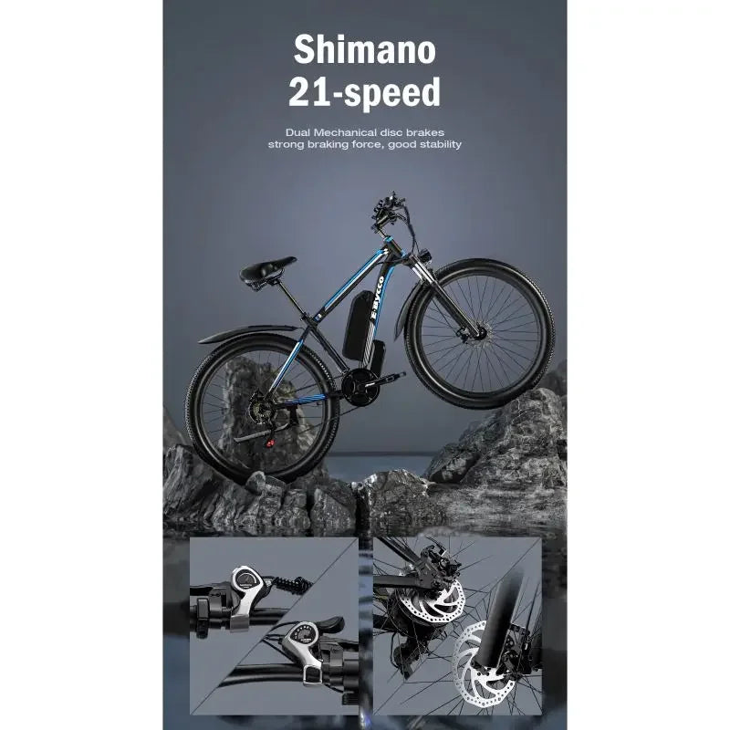 E-BYCCO E8 E-bike 750W Motor 48V17.5AH Removable Battery Electric Bike 29” Tire Mountain  Snow Off-road Adult Electric Bicycle