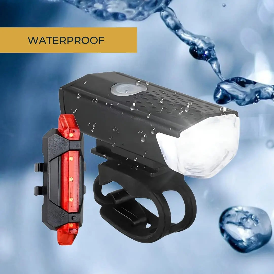 USB Rechargeable Bike Light Set Front Light with Taillight Easy to Install 3 Modes Bicycle Accessories for the Bicycle - Cilla Scooters