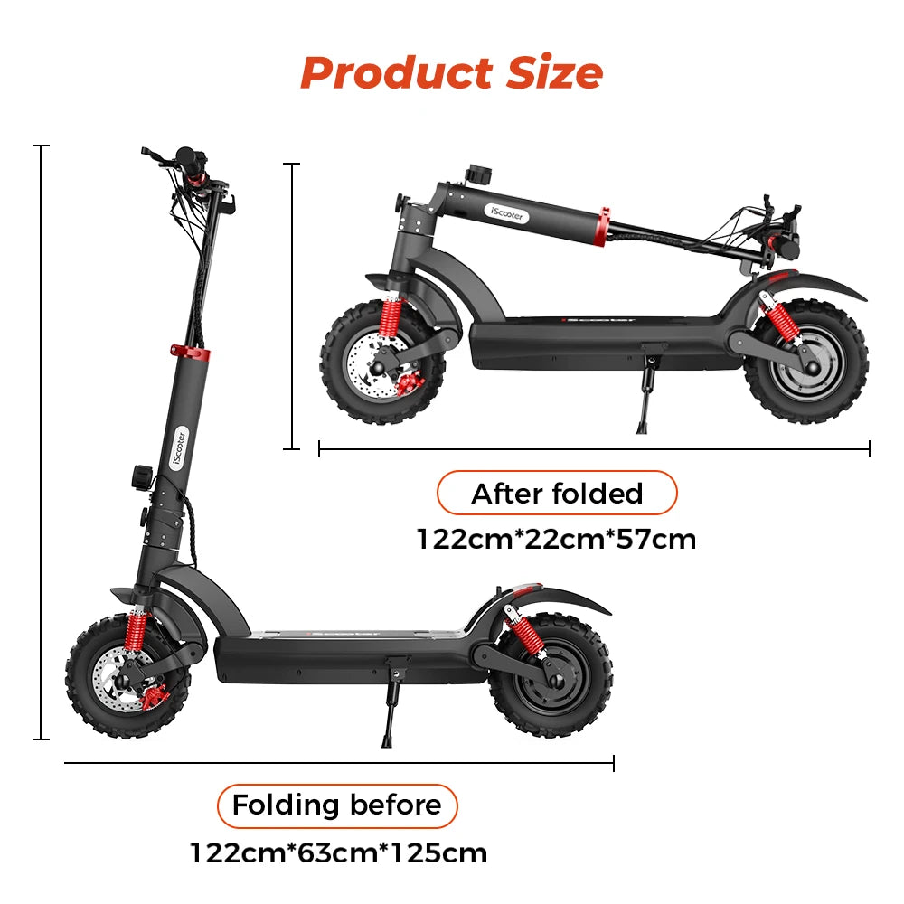 iScooter E-scooter 45km/h Anti-skid Off-Road Tire Scooters - Cilla Scooters