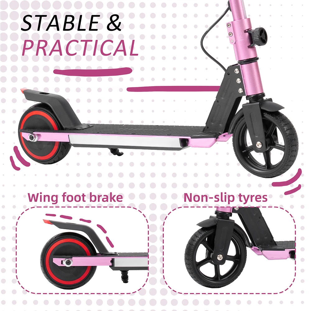 Vankel Electric Scooter for Child 6.5" Folding E-Scooter Kids 6–12 Years, 150W Motor, 60Wh Scooter  Max Range 5–8km Boys Girls